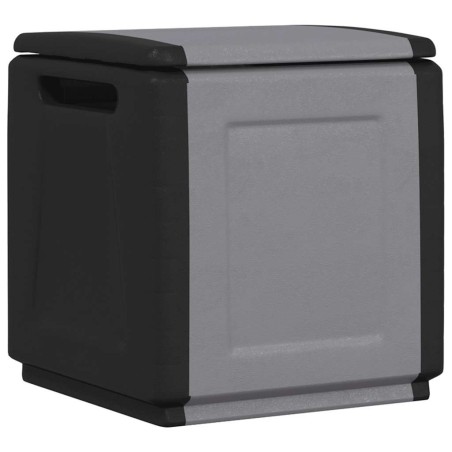 Boîte de rangement de jardin 54x53x57 cm 130 L Gris foncé noir 640044640044