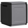 Boîte de rangement de jardin 54x53x57 cm 130 L Gris foncé noir 640044640044