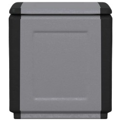 Boîte de rangement de jardin 54x53x57 cm 130 L Gris foncé noir 640044640044