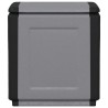 Boîte de rangement de jardin 54x53x57 cm 130 L Gris foncé noir 640044640044