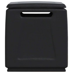 Boîte de rangement de jardin 54x53x57 cm 130 L Gris foncé noir 640044640044