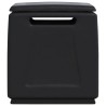 Boîte de rangement de jardin 54x53x57 cm 130 L Gris foncé noir 640044640044