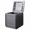 Boîte de rangement de jardin 54x53x57 cm 130 L Gris foncé noir 640044640044