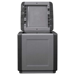 Boîte de rangement de jardin 54x53x57 cm 130 L Gris foncé noir 640044640044