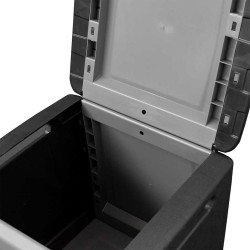 Boîte de rangement de jardin 54x53x57 cm 130 L Gris foncé noir 640044640044