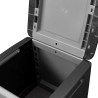 Boîte de rangement de jardin 54x53x57 cm 130 L Gris foncé noir 640044640044