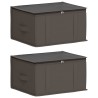 Boîte de rangement avec fenêtre transparente 2 pcs Gris 640054640054