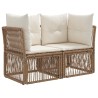 Ensemble de canapé de jardin 4 pcs Beige polyrotin 640055640055