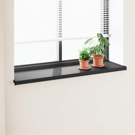 Appui de fenêtre Noir avec grain de bois 120 x 45 x 4,5 cm PVC 640063640063