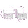 Ensemble de canapé de jardin 4 pcs Noir polyrotin 640071640071