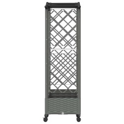 Lit Élevé avec Treillis et Toit Gris clair 169 x 40 x 129 cm PP 640073640073