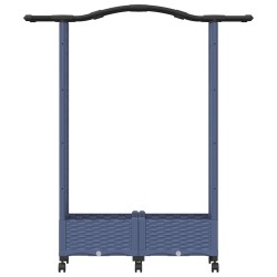 Lit Élevé avec Treillis et Toit Gris 124 x 40 x 129 cm PP 640074640074
