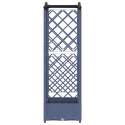 Lit Élevé avec Treillis et Toit Gris 124 x 40 x 123 cm PP 640075640075