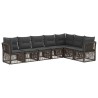 Ensemble de canapé de jardin 7 pcs Gris polyrotin 640076640076