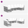 Ensemble de canapé de jardin 7 pcs Gris polyrotin 640077640077