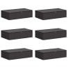 Boîte de rangement avec fenêtre transparente 6 pcs Anthracite 640078640078