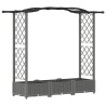 Lit Élevé avec Treillis et Toit Gris clair 169 x 40 x 123 cm PP 640084640084