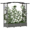 Lit Élevé avec Treillis et Toit Gris clair 169 x 40 x 123 cm PP 640084640084