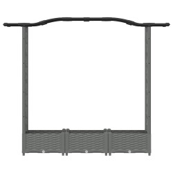 Lit Élevé avec Treillis et Toit Gris clair 169 x 40 x 123 cm PP 640084640084