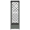 Lit Élevé avec Treillis et Toit Gris clair 169 x 40 x 123 cm PP 640084640084