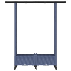 Lit Élevé avec Treillis et Toit Gris 122,5 x 40 x 127 cm PP 640085640085