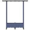 Lit Élevé avec Treillis et Toit Gris 122,5 x 40 x 127 cm PP 640085640085