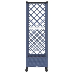 Lit Élevé avec Treillis et Toit Gris 122,5 x 40 x 127 cm PP 640085640085