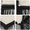Ensemble de canapé de jardin 4 pcs Noir polyrotin 640086640086
