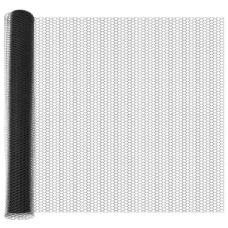 Clôture hexagonale avec poteau 25 x 1,4 m Gris Maille 640090640090