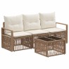Ensemble de canapé de jardin 4 pcs Beige polyrotin 640092640092