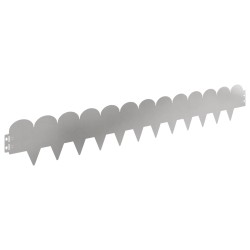 Bordure de Pelouse 10 pcs 103 x 15 cm Acier Argenté 640093640093