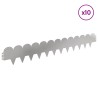 Bordure de Pelouse 10 pcs 103 x 15 cm Acier Argenté 640093640093