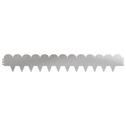 Bordure de Pelouse 10 pcs 103 x 15 cm Acier Argenté 640093640093