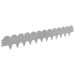 Bordure de Pelouse 10 pcs 103 x 15 cm Acier Argenté 640093640093