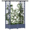 Lit Élevé avec Treillis et Toit Gris 122,5 x 40 x 121 cm PP 640094640094