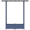 Lit Élevé avec Treillis et Toit Gris 122,5 x 40 x 121 cm PP 640094640094