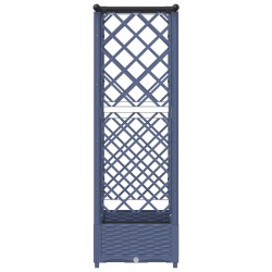 Lit Élevé avec Treillis et Toit Gris 122,5 x 40 x 121 cm PP 640094640094