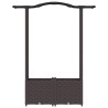 Lit Élevé avec Treillis et Toit Marron 125 x 40 x 138 cm PP 640095640095