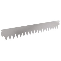 Bordure de Pelouse 10 pcs 103 x 15 cm métal Argenté 640096640096
