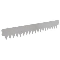 Bordure de Pelouse 10 pcs 103 x 15 cm métal Argenté 640096640096