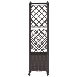 Lit Élevé avec Treillis et Toit Marron 125 x 40 x 144 cm PP 640098640098