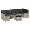 Ensemble de canapé de jardin 8 pcs Gris clair et gris foncé 640100640100