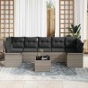 Ensemble de canapé de jardin 8 pcs Gris clair et gris foncé 640100640100