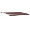 Cadre de store manuel avec LEDs Marron et blanc 5 x 3 m 640105640105