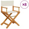 Chaises de jardin pliables lot de 8 blanc crème tissu 640106640106