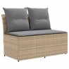 2 Pièce Canapé du milieu de jardin avec table relevable 640107640107
