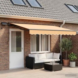 Cadre de store manuel avec LEDs Sable 4,5 × 3,5 m 640108640108