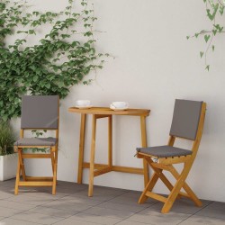Chaises de bistrot d'extérieur 2 pcs Gris foncé 640109640109