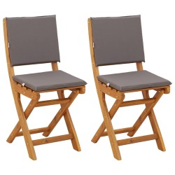 Chaises de bistrot d'extérieur 2 pcs Gris foncé 640109640109