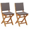 Chaises de bistrot d'extérieur 2 pcs Gris foncé 640109640109